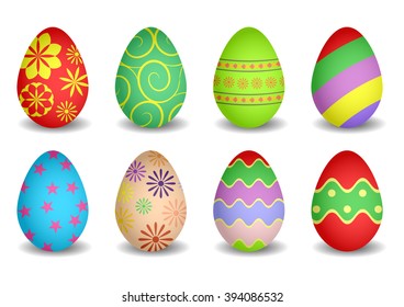 Set of color Easter eggs