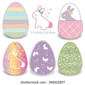 Set of color Easter eggs