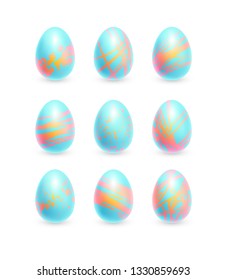 Set of color Easter eggs. Vector illustration EPS10