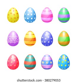 Set of color Easter eggs vector