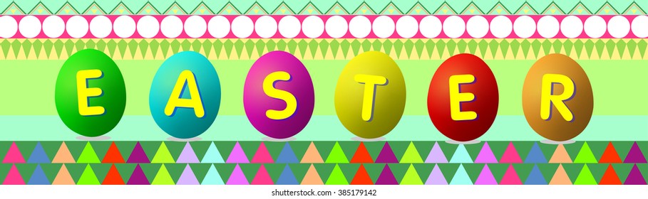 Set of color Easter eggs Vector illustration