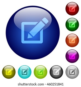 Set of color editor glass web buttons.