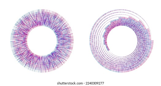 Set Color equalizer isolated on white background. Vector illustration. Pulse music player. Audio wave logo. Vector design element Poster sound wave template visualization signal Illustration eps 10