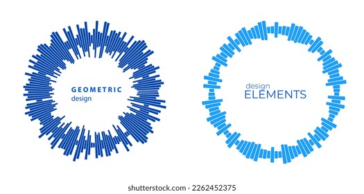 Set Color equalizer isolated on white background. Vector illustration. Pulse music player. Audio wave logo. Vector design element Poster sound wave template visualization signal Illustration eps 10