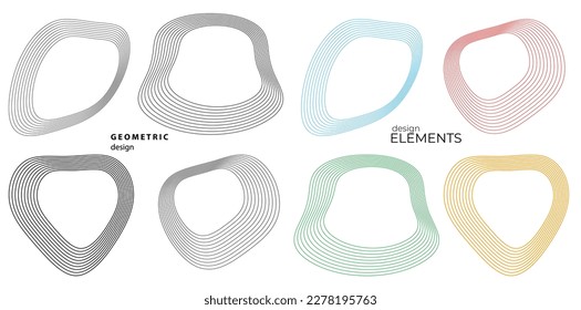 Set Color equalizer isolated on white background. Vector illustration. Pulse music player. Audio wave logo. Vector design element Poster sound wave template visualization signal Illustration eps 10