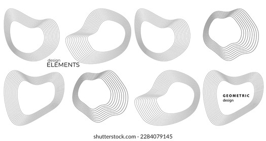 Set Color equalizer isolated on white background. Vector illustration. Pulse music player. Audio wave logo. Vector design element Poster sound wave template visualization signal Illustration eps 10