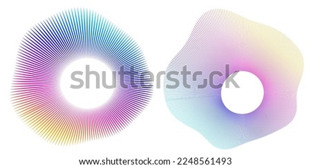 Set Color equalizer isolated on white background. Vector illustration. Pulse music player. Audio wave logo. Vector design element Poster sound wave template visualization signal Illustration eps 10