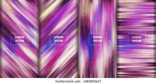 Set of Color fluid flow abstract blur background. Template for your design, banner, flyer, wallpaper, brochure, smartphone screen, mobile app