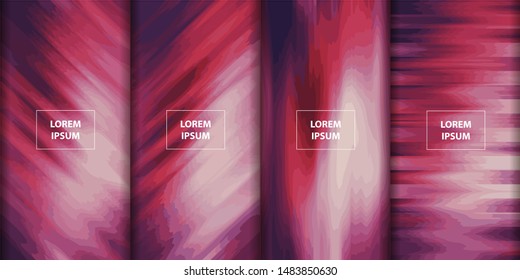 Set of Color fluid flow abstract blur background. Template for your design, banner, flyer, wallpaper, brochure, smartphone screen, mobile app