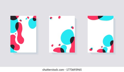 A set of color frames with a colorful bright background on them. User interface element. Vector illustration