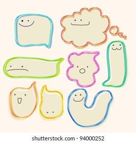 Set of color funny labels,vector  illustration