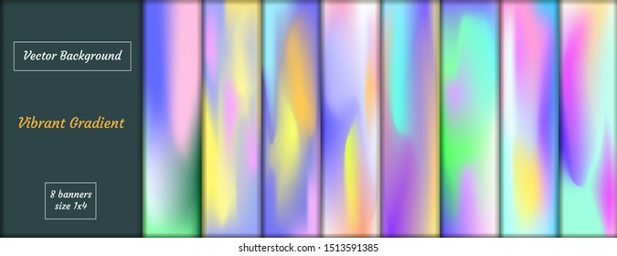 Set of color geometric background. Vector illustration template. Background for banner, flyer, business card, poster, wallpaper, brochure, smartphone screen, mobile app