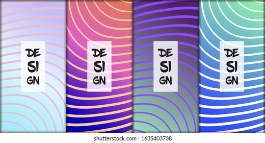 Set of color geometric background. Vector illustration template. Background for banner, flyer, business card, poster, wallpaper, brochure, smartphone screen, mobile app