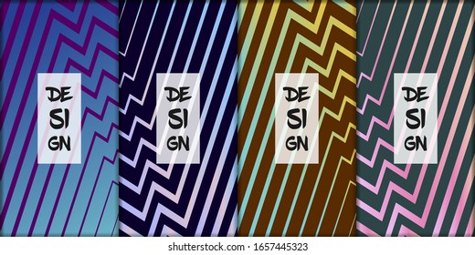 Set of color geometric background. Vector illustration template. Background for banner, flyer, business card, poster, wallpaper, brochure, smartphone screen, mobile app