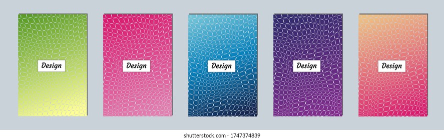 Set of color geometric background. Vector illustration template. Background for banner, flyer, business card, poster, wallpaper, brochure, smartphone screen, mobile app