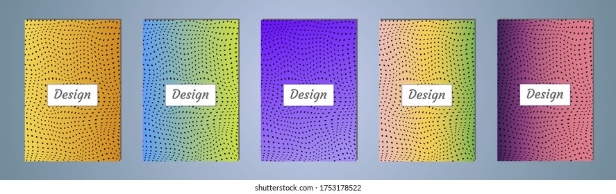 Set of color geometric background. Vector illustration template. Background for banner, flyer, business card, poster, wallpaper, brochure, smartphone screen, mobile app