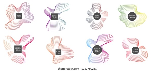 Set of color geometric background. Vector illustration template. Background for banner, flyer, business card, poster, wallpaper, brochure, smartphone screen, mobile app
