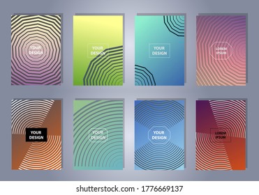 Set of color geometric background. Vector illustration template. Background for banner, flyer, business card, poster, wallpaper, brochure, smartphone screen, mobile app