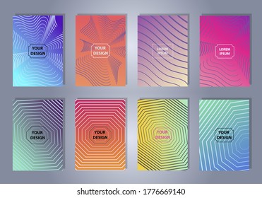 Set of color geometric background. Vector illustration template. Background for banner, flyer, business card, poster, wallpaper, brochure, smartphone screen, mobile app