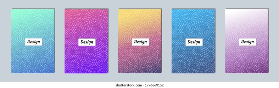 Set of color geometric background. Vector illustration template. Background for banner, flyer, business card, poster, wallpaper, brochure, smartphone screen, mobile app