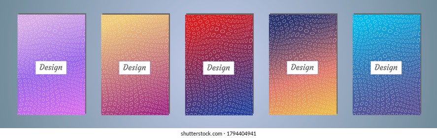 Set of color geometric background. Vector illustration template. Background for banner, flyer, business card, poster, wallpaper, brochure, smartphone screen, mobile app
