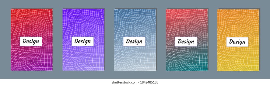 Set of color geometric background. Vector illustration template. Background for banner, flyer, business card, poster, wallpaper, brochure, smartphone screen, mobile app