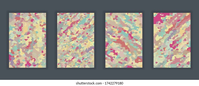 Conjunto de color Geométrico Moderno fondo creativo. Textura de la ilustración de gradiente de estilo de polo bajo
