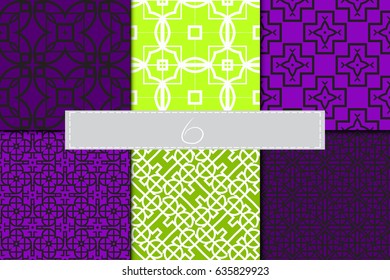 set of color geometric ornament. modern pattern. seamless vector illustration. for interior design, textile, wallpaper