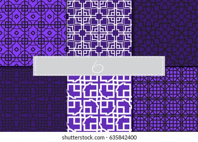 set of color geometric ornament. modern pattern. seamless vector illustration. for interior design, textile, wallpaper