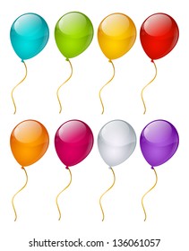 Set of color glossy balloons