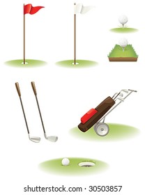 Set of Color Golf Icons