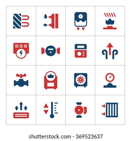 Set color icons of heating