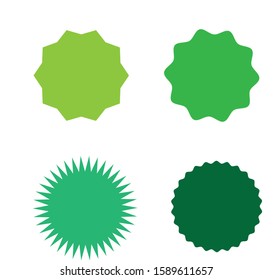 Set of color icons price stickers, labels. Vector illustration. 4 different types. Flat style.
