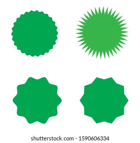 Set of color icons price stickers, labels. Vector illustration. 4 different types. Flat style.