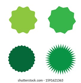 Set of color icons price stickers, labels. Vector illustration. 4 different types. Flat style.