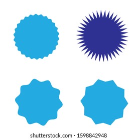 Set of color icons price stickers, labels. Vector illustration. 4 different types. Flat style.