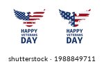 Set of color illustrations of eagle, flag, text on white background. Designer element for emblem, poster, icon, label and stickers. Day of veterans in the USA. Vector illustration. US symbol.