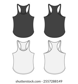 Set of color illustrations with sports jersey, shirt for fitness. Isolated vector objects on a white background.