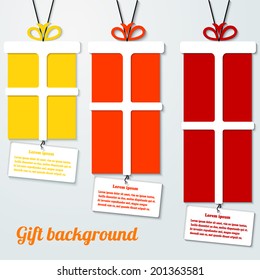 Set of color infographic square. Vector illustration
