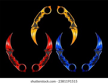 set color of karambit knife