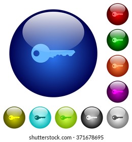 Set of color key glass web buttons.