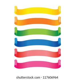 Set of color label ribbon. Vector EPS10.