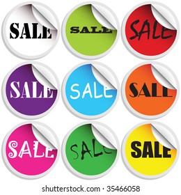 Set of color labels