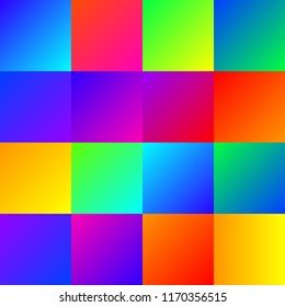 Set of color line gradients. Vector gems collection for border, frame, ribbon design.