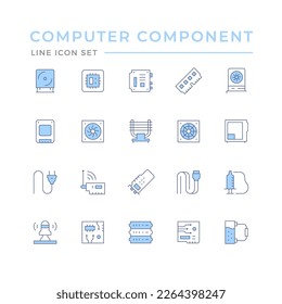 Establecer iconos de línea de color de los componentes del equipo