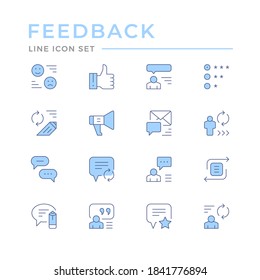 Set color line icons of feedback