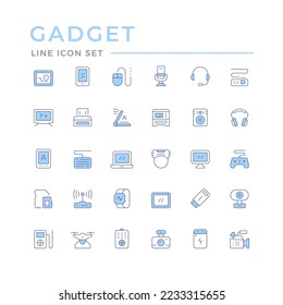 Set color line icons of gadget