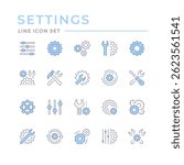 Set color line icons of settings