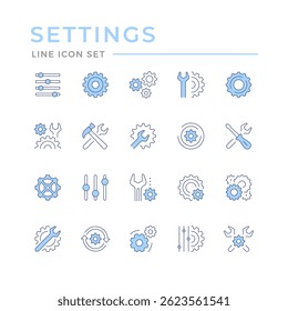 Set color line icons of settings