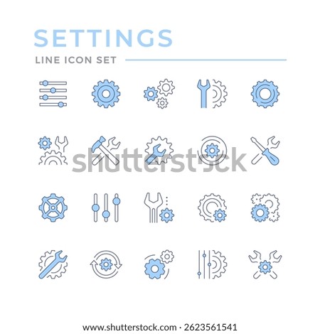 Set color line icons of settings